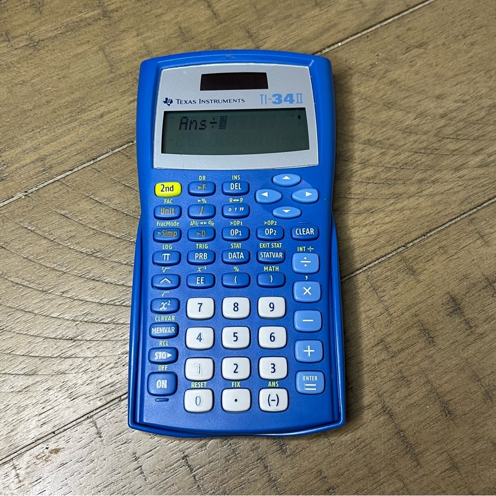 Texas Instruments Blue TI-34II Scientific Calculator